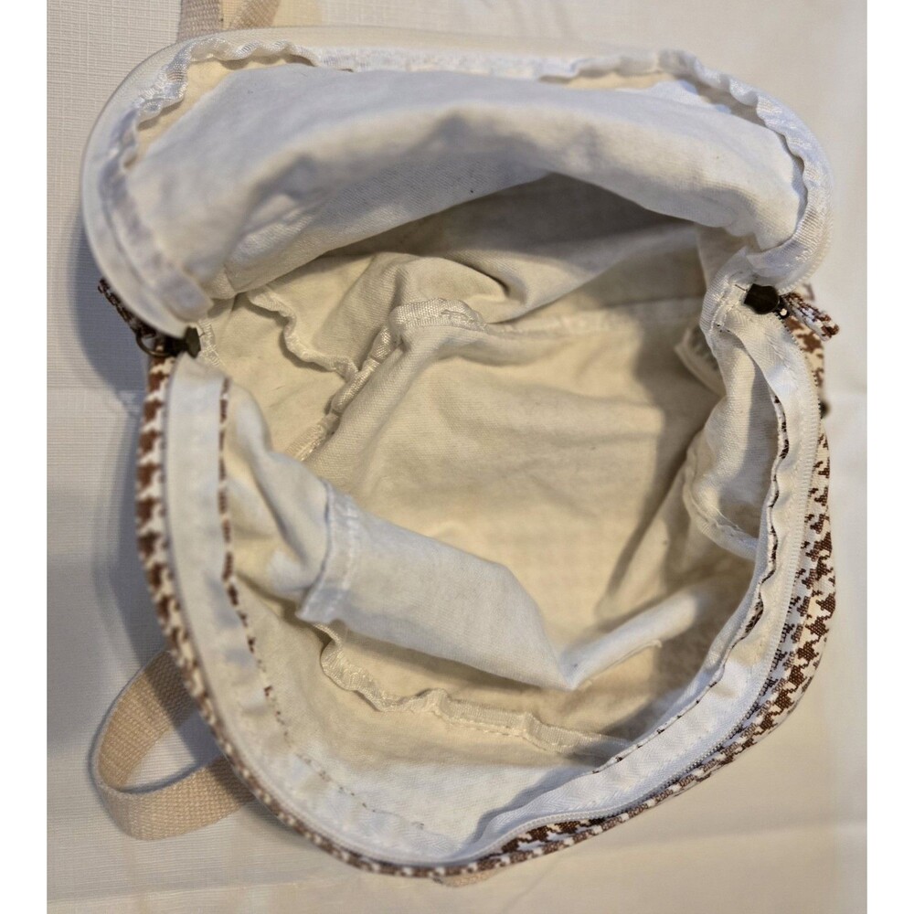 Billabong Mini Mama Houndstooth Backpack Purse Br… - image 8